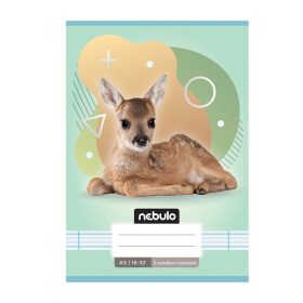   Füzet, A5, 2. osztályos vonalas, 16-32, Állatos minták, 16 db/csomag Nebulo