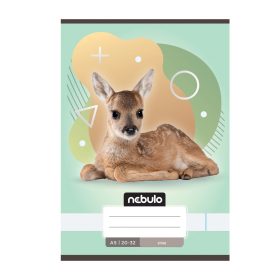   Füzet, A5, sima, 20-32, Állatos minták, 16 db/csomag Nebulo