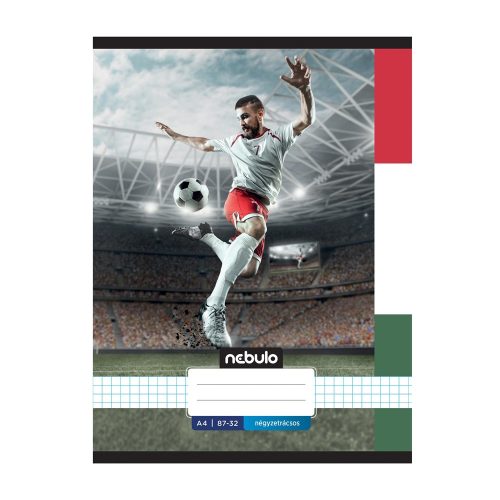 Füzet, A4, kockás, 87-32, Xtreme minták, 12 db/csomag Nebulo