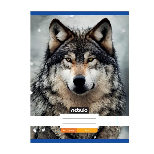 Füzet, A4, sima, 80-32, Állatos minták, 12 db/csomag Nebulo