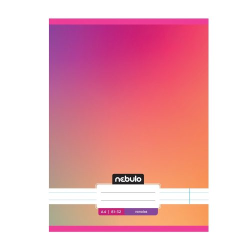 Füzet, A4, vonalas, 81-32, Monochrome és Gradient minták I., 12 db/csomag Nebulo