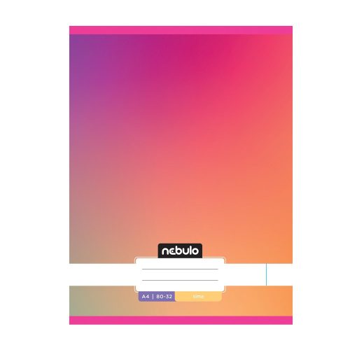 Füzet, A4, sima, 80-32, Monochrome és Gradient minták I., 12 db/csomag Nebulo