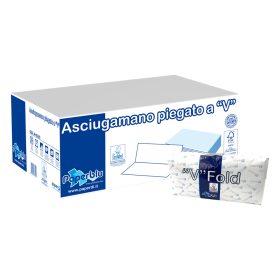   Kéztörlő 2 rétegű V hajtogatású 100 % cellulóz 210 lap/csomag 15 csomag/karton Paperdi_AV81621 fehér