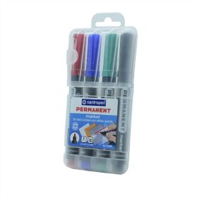   Alkoholos marker készlet, 2,5mm, kerek hegyű, Centropen 8566, 4 klf. szín