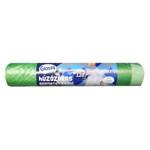 Szemeteszsák önzáró szalaggal 120 liter 70 x 105 cm 10 db/tekercs Glossy zöld