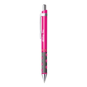  Golyóstoll neonpink test, Rotring Tikky III, írásszín kék