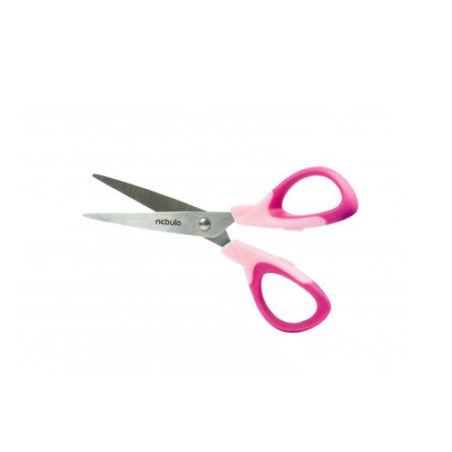 Olló 25cm, hegyes, ergonomikus, iskolai, Nebulo