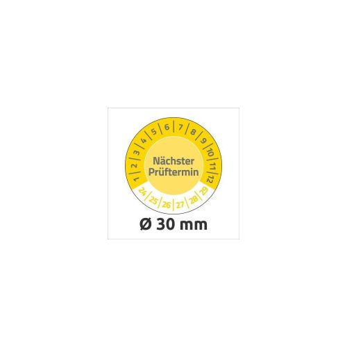 Etikett címke, o30mm, eltávolíthatatlan 8 címke/ív, 10 ív/doboz, Avery sárga