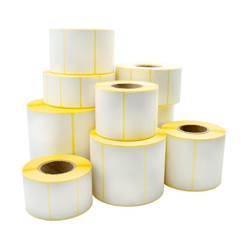 Etikett címke thermo, 40x70mm, tekercses, 1000 címke/tekercs fehér