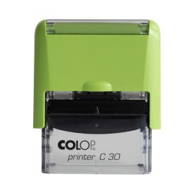 Bélyegző C30 Colop zöld átlátszó ház/kék párna