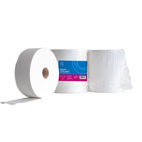 Toalettpapír 2 rétegű közületi átmérő: 27 cm 100 % cellulóz 360 m/tekercs 6 tekercs/csomag_hófehér