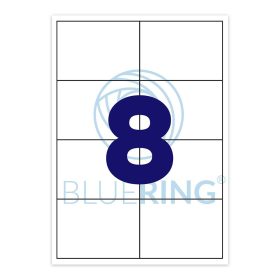 Etikett címke, 99,1x67,7mm, 100 lap, 8 címke/lap Bluering