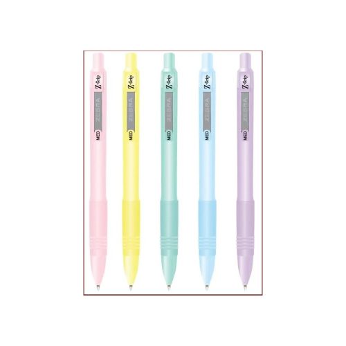 Golyóstoll 1 mm, kék tolltest, Zebra Z-Grip Pastel, írásszín kék