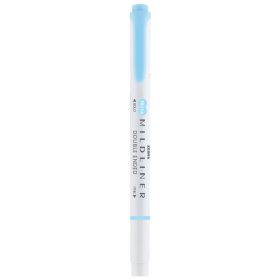  Szövegkiemelő 1,0/3,5 mm, kétvégű, Zebra Mildliner Fluorescent, kék