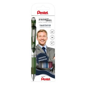   Rollertoll zselés 0.7mm, Pentel EnerGel BL77-4, írásszín fekete, sötétkék, burgundi, sötétzöld
