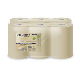  Toalettpapír 2 rétegű közületi átmérő 18,2 cm laponkénti adagolás 12 tek/csom EcoNatural L-ONE MI Lucart_812506 havana