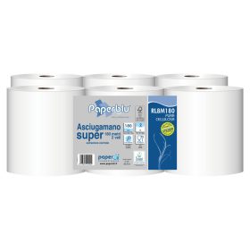   Kéztörlő 2 rétegű tekercses átmérő: 20 cm 100% cellulóz 486 lap/180 m/tekercs 6 tekercs/csomag Paperdi_RL8M180 fehér