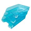 Irattálca műanyag 550 extra széles 345x270x67mm, Bluering®, áttetsző kék