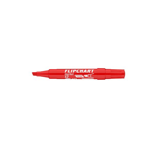 Flipchart marker vízbázisú 1-4mm, vágott Artip 12 piros