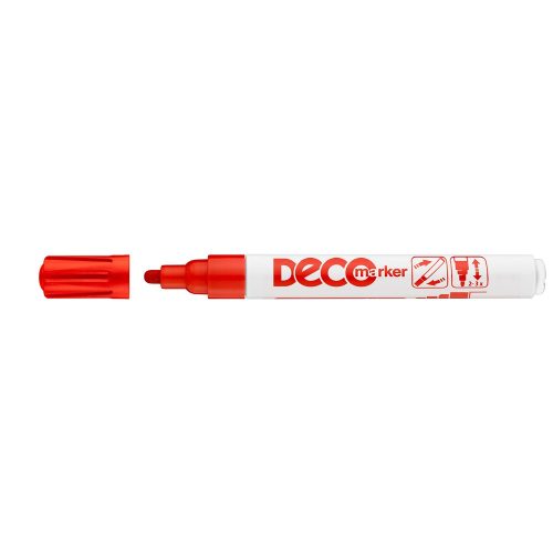 Lakkmarker, decomarker 2-4mm, kerek Ico piros 