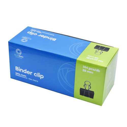 Binderkapocs 25mm, 12 db/doboz, Bluering®