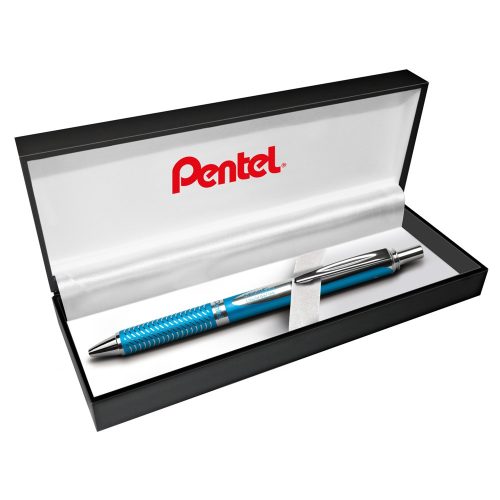 Rollertoll 0,35mm, fém skyblue test, Pentel Energel BL407S-A, írásszín kék