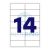 Etikett címke, 105x42,4mm, 14 címke/lap Bluering®