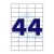 Etikett címke, 48,5x25,4mm, 100 lap, 44 címke/lap Bluering®