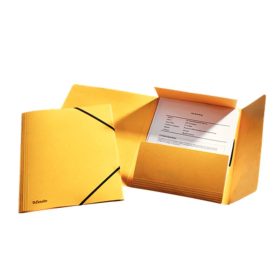   Gumis mappa A4, prespán karton, 15mm, Esselte Rainbow sárga