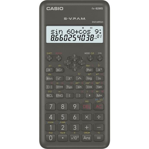 Számológép tudományos 240 funkcióss Casio FX 82 MS 2E fekete