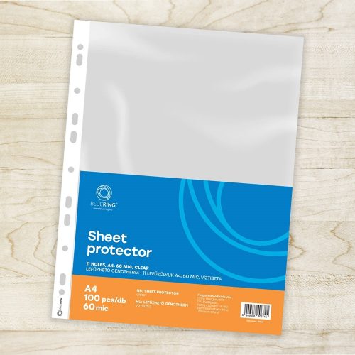 Genotherm lefűzhető, A4, 60 micron víztiszta Bluering® 100 db/csomag,