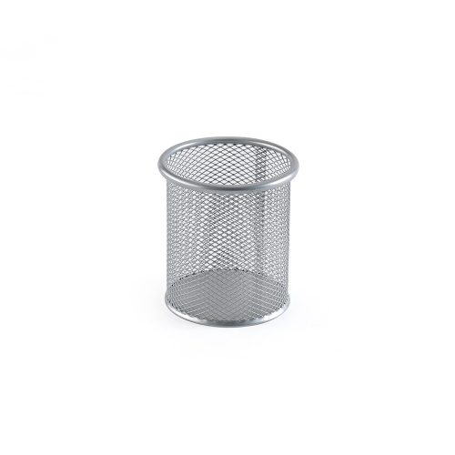 Fémhálós írószertartó pohár kerek Bluering® ezüst