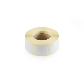   Etikett címke, 30mm, körcímke tekercses 1000 db/tekercs fehér
