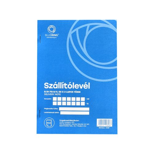 Szállítólevél A5, 50x3lapos B.10-70/A/V Bluering®